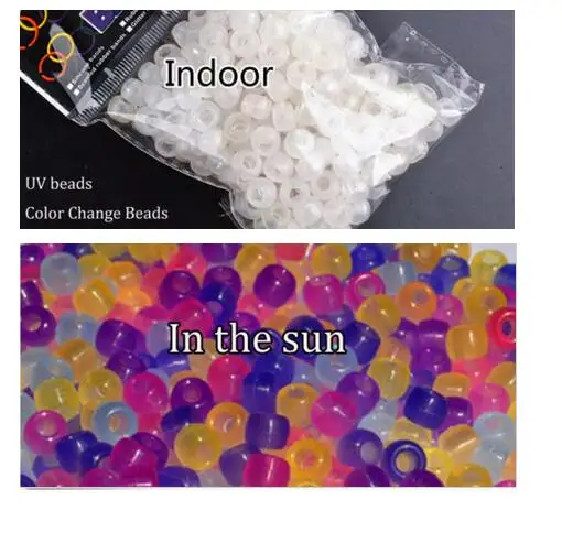 Wholesale Loom Bands Solar UV Color Changing Beads For DIY Charms Bracelets Necklace