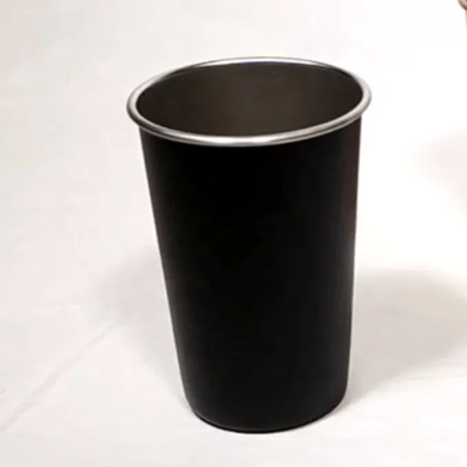 BPA Free 18/8 304 Stainless Steel 16OZ Pint Cup With Black Matt Color