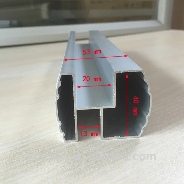 Hot Selling RG-20 Toilet Cubicle Aluminum profile head rail top bar 1