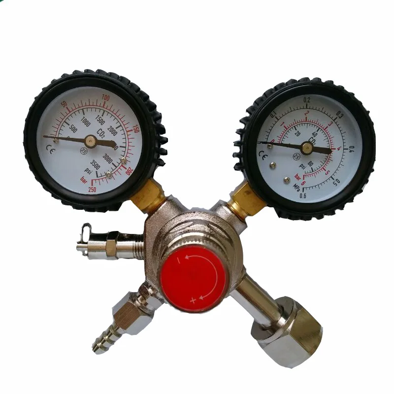co2 regulator with dual pressure gauge (60305782713)