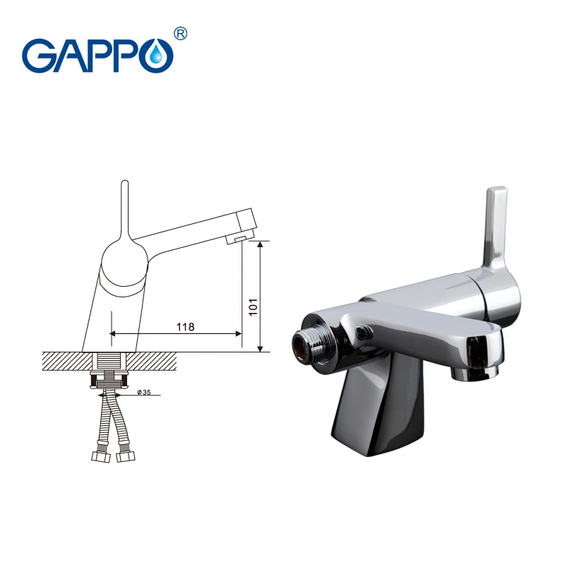 GAPPO Water Mixer Bathroom Faucet Tap Bath Basin Sink Faucet Mixer Brass Faucet Hand Shower G1204