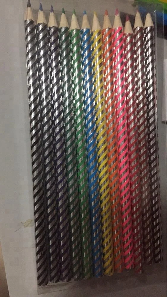 
Special striped foil wooden golf score pencil 