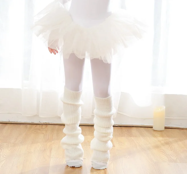 55CM Adult wool yoga warm Latin leg protector lengthening step over the knee pile socks ballet dance knee high socks