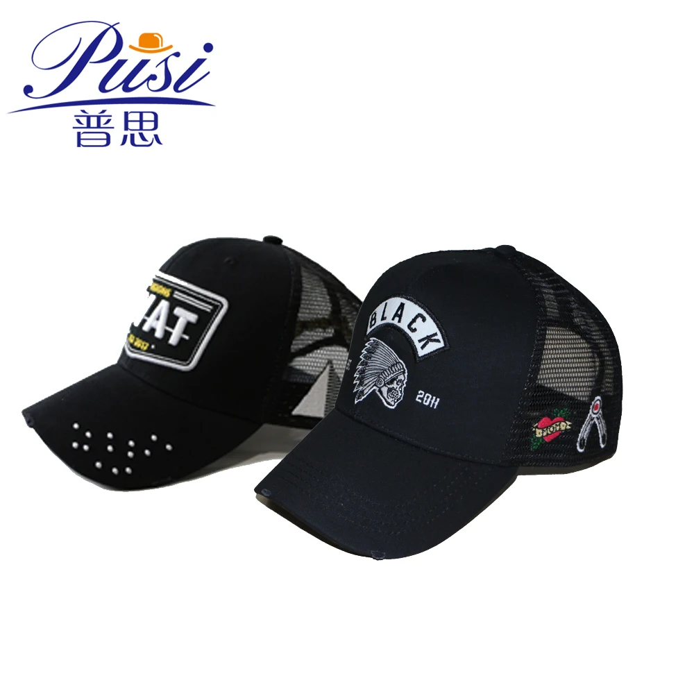 Get free sample delivery within 15 days Wholesale caps custom 3d embroidery logo mesh trucker cap cotton mens trucker hats OEM