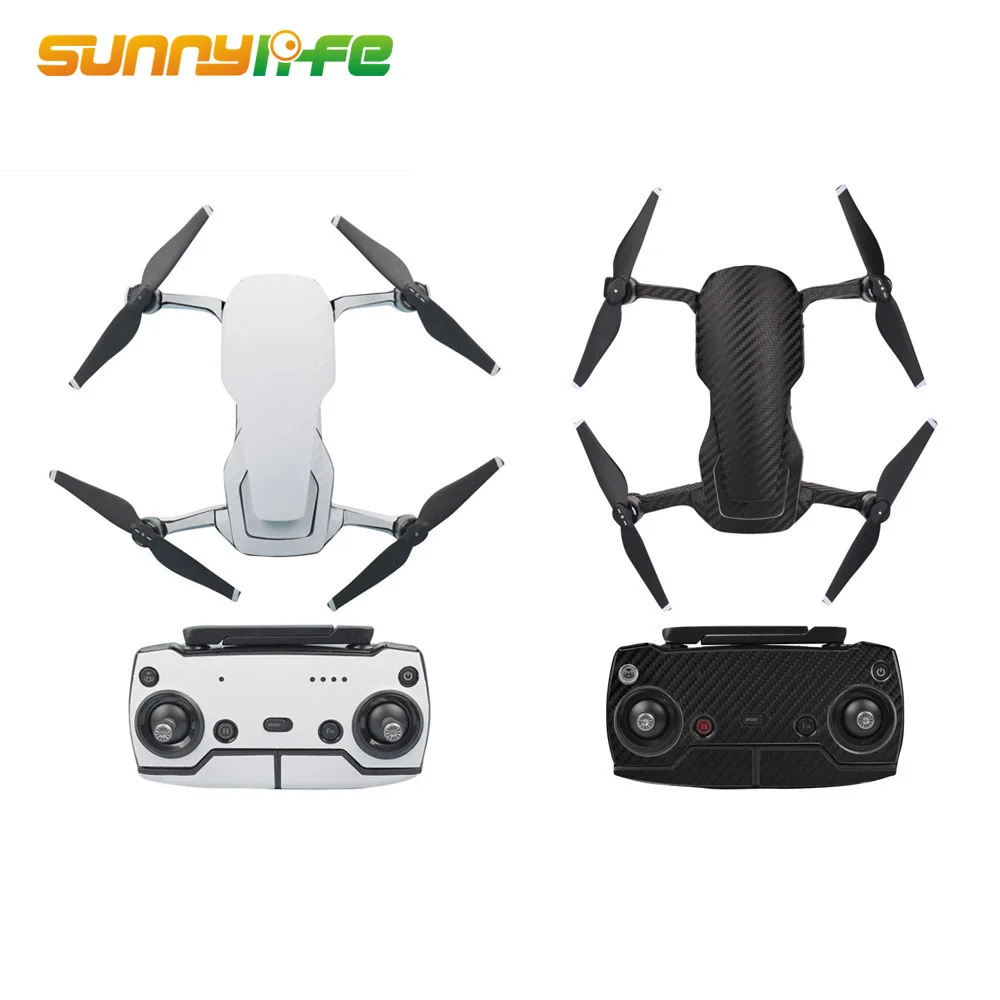 Sunnylife Waterproof PVC Carbon Grain Graphic Stickers Full Set Skin Decals for DJI MAVIC AIR