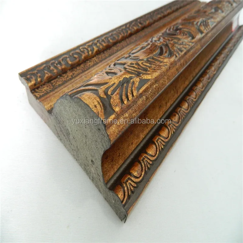 Best sales PS golden plastic polystyrene cheap picture frame moulding For Picture Frame