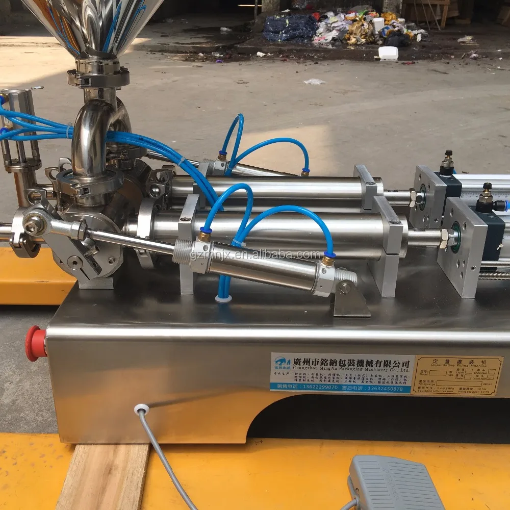 Two nozzles semi automatic piston honey filler olive oil filling machine