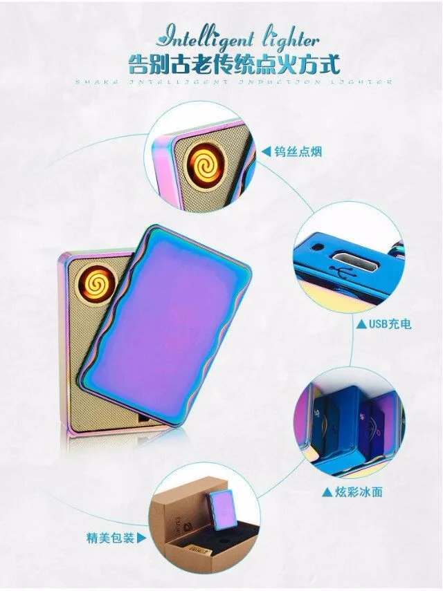 DEBANG usb lighter Windproof Rechargeable Flameless Cigarette No Gas electric Lighter
