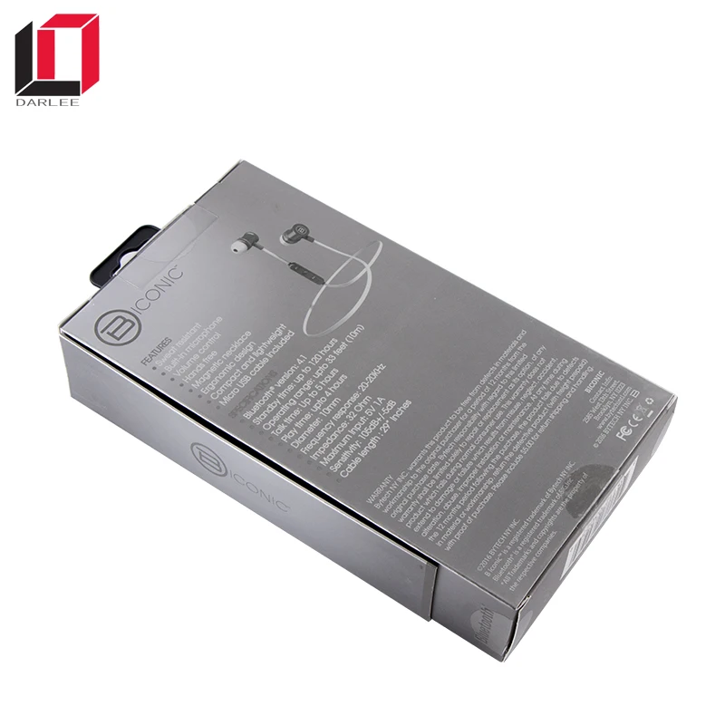 Luxury blister inner tray magnet earphone packing box for headphone