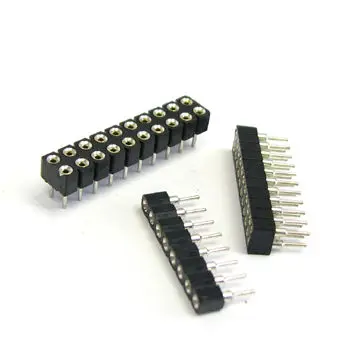 
Lycn 2.54mm Pitch Solder Strip Right Angle SMD Type Single Dual Row H3.00mm 1 80 Machine Pin SIP IC Socket Round Female header  (286852622)