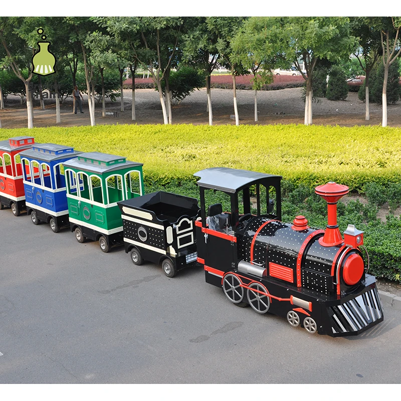 Dual Hydraulic System amusement park electric classical garden drive small train