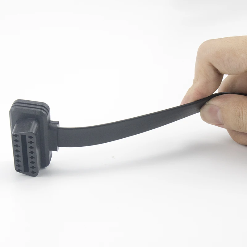 OBD 2 Flat Ribbon Extension Cable 16 Pin Male to Female Port | Extender for Scan Tools, Diagnostic Reader, GPS Tracker