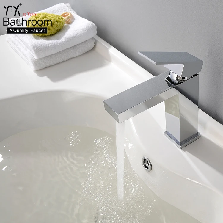 
Basin sink faucet with filter cartridge Square column copper chrome single hole single handle Lifting basin faucet 