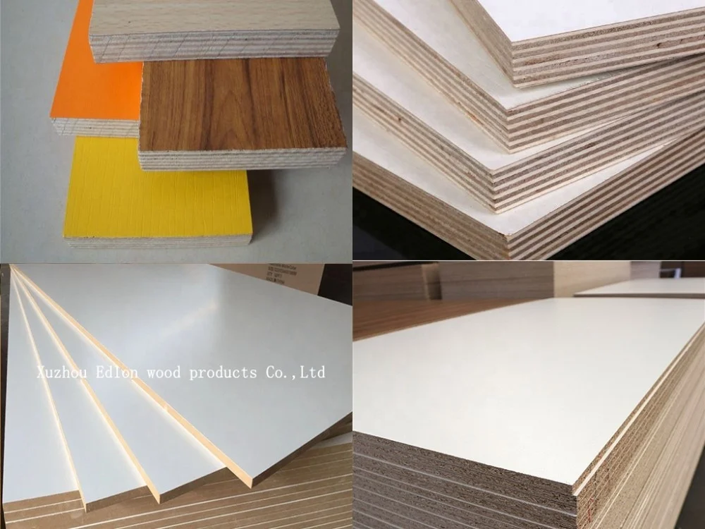Edlon 9mm 12mm 15mm 18mm Melamine HPL LPL plywood for furniture