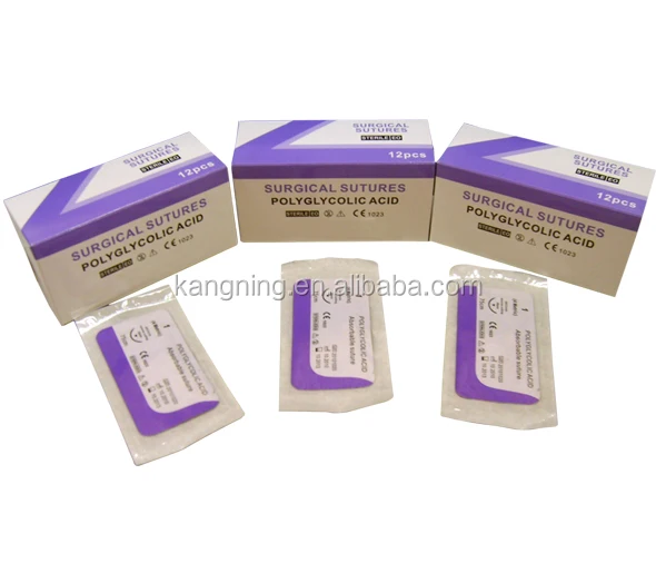 Нити полигликолевой кислоты с иглой