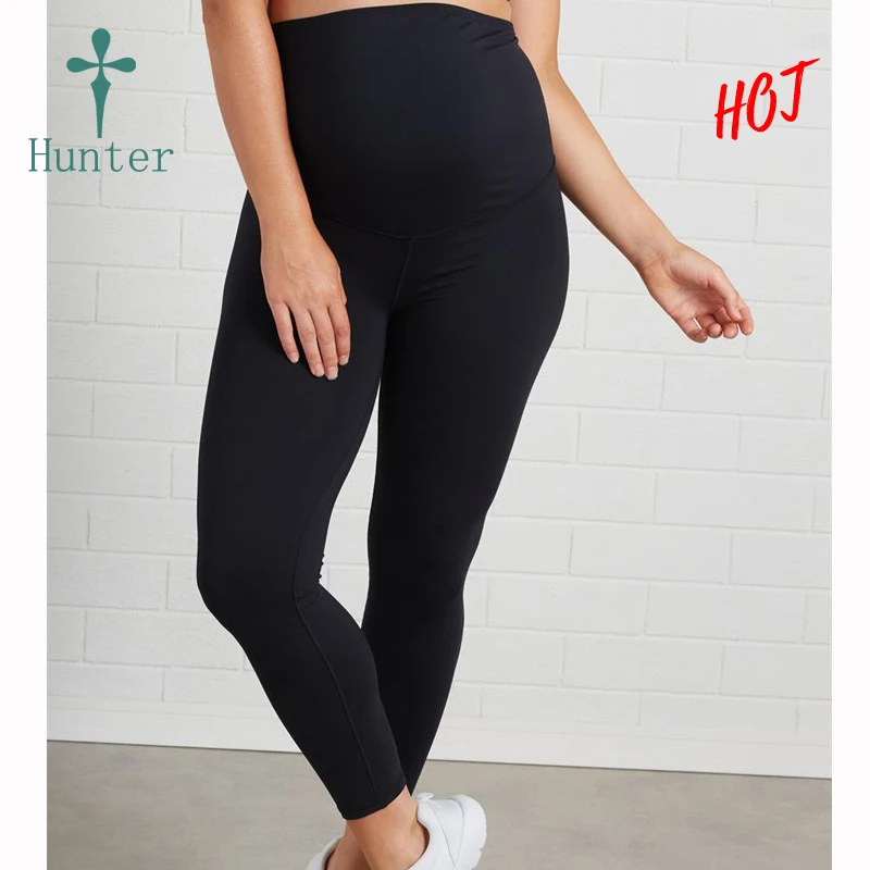 
New Arrival Pregnant Sportswear Ladies Fitness Apparel Four Way Stretch Maternity Yoga Leggings 