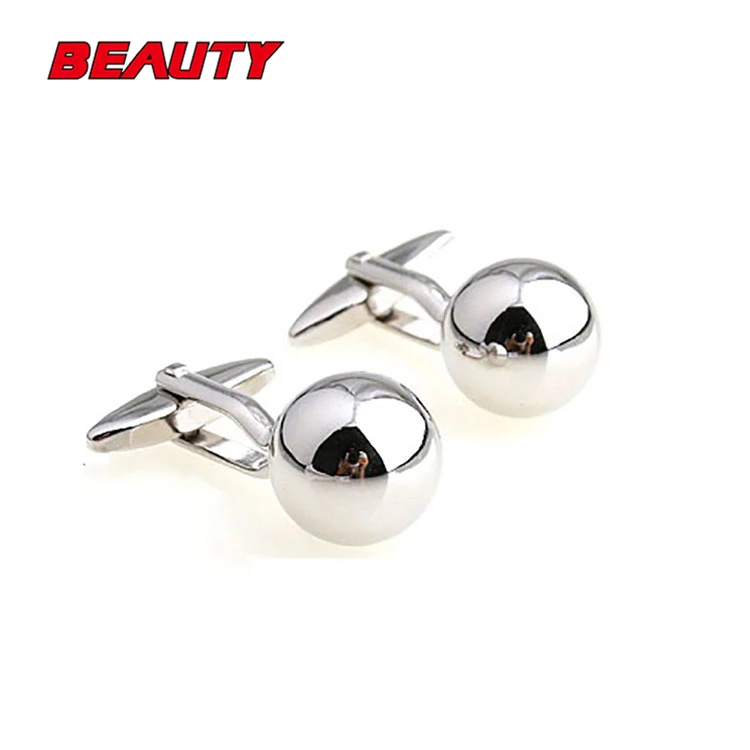 Низкая цена белый стальной покрытием Пользовательские Серебряный Футбольная форма круглая Запонки