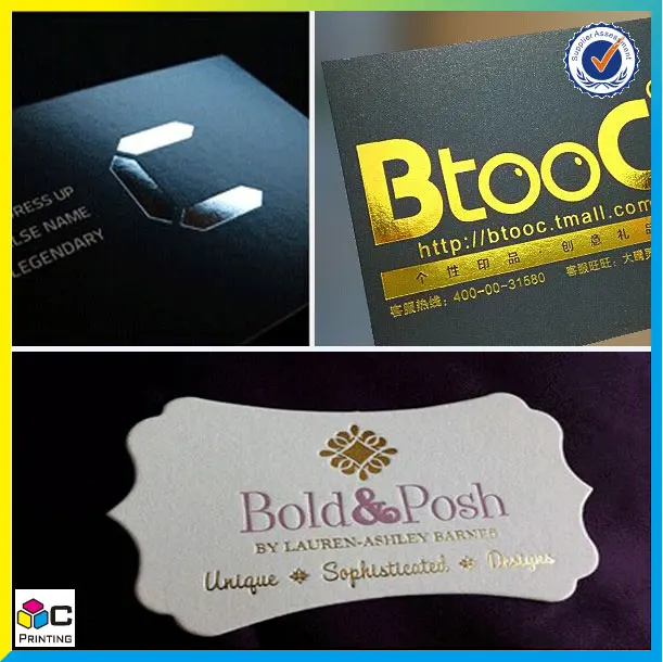New design printing custom name embossed paper business card