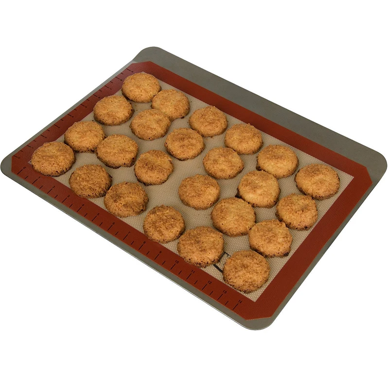 42*29.5CM Non-stick Food Grade Silicon Rubber Macaron Pastry Rooling Mat Fondant Silicone Baking Oven Mat