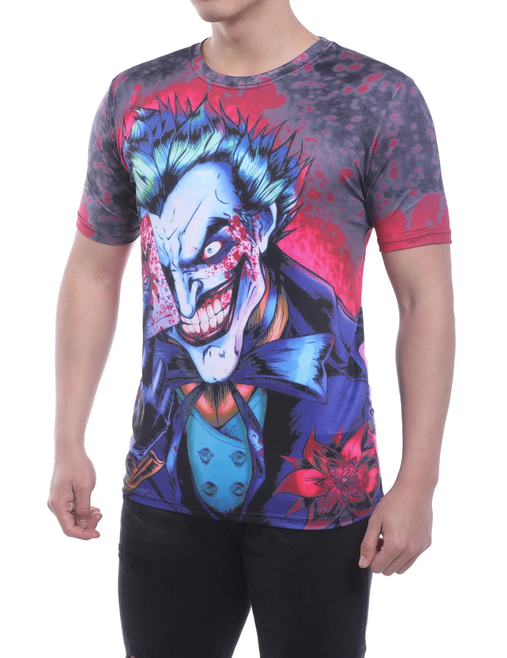 wholesale custom all over print t-shirt animal digital printing t shirts