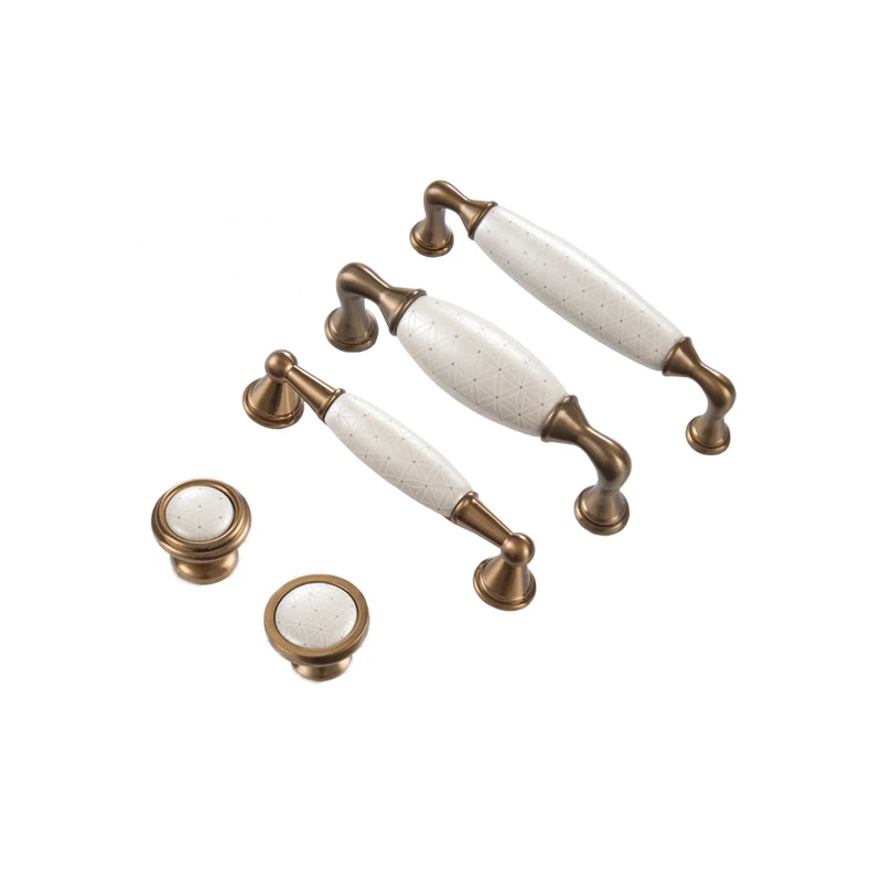 Ceramic Door Handles Antique Furniture Knobs and Handles for Kitchen Cabinet Cupboards Drawer Pulls CZ-2026