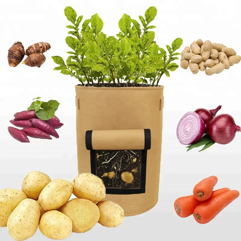 Wholesale geotextile felt plant garden potato grow bag