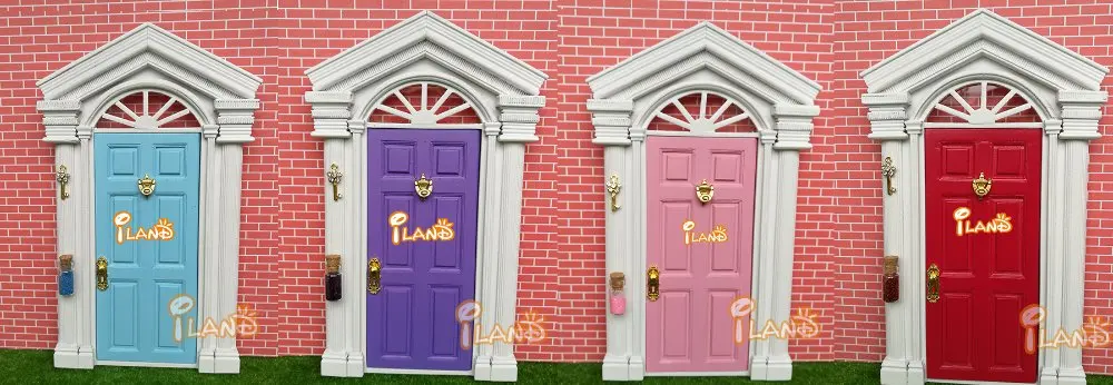 Secret / Fairy Door Door Open Outward W/ Knob & Knocker + free fairy dust & magic key