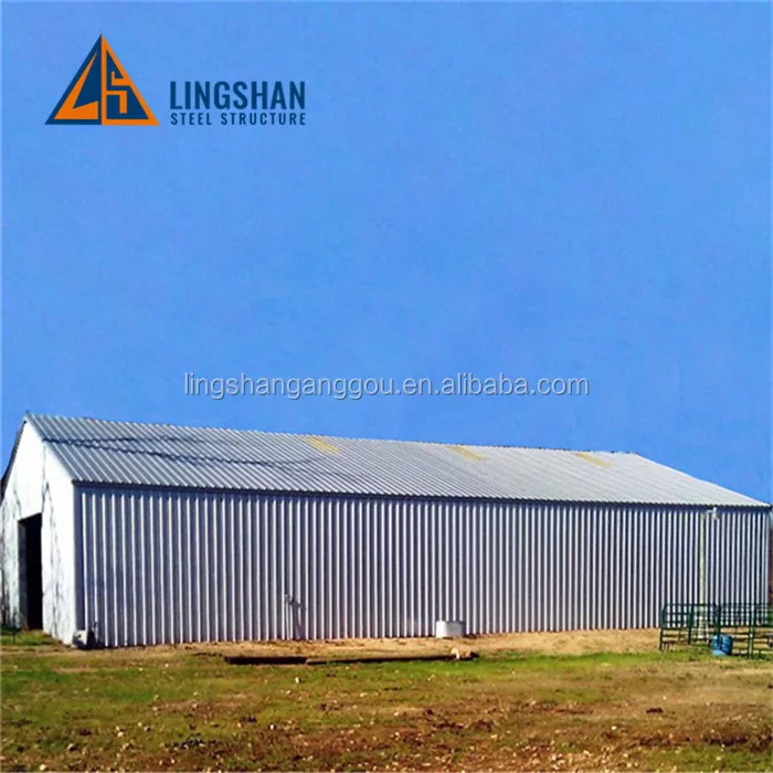 Low Cost Prefab Agricultural Building Metal Shed Steel Horse Stable Cow Barns Sheep Shed