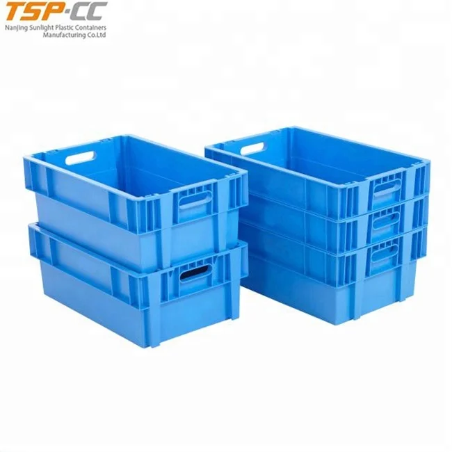 
Euro large size nest stack hard plastic storage packaging for fish transport crates 