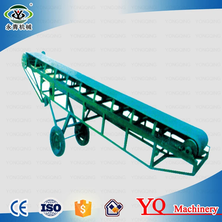 China trough roller movable egg flour bag belt conveyor
