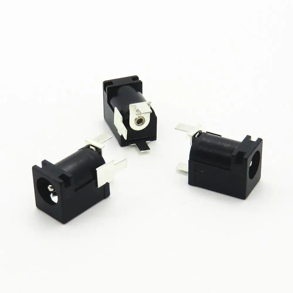 Right Angle Vertical 3 Pin 5.5mm Plug Adapter Through Hole Female Laptop Dc Power Connector Jack