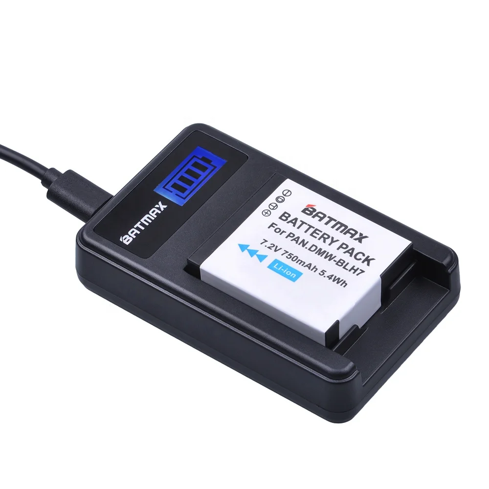 
New DMW-BLH7 DMW BLH7 DMW-BLH7PP DMW-BLH7E DMWBLH7 LCD USB charger for Panasonic Lumix DMC-GM5,DMC-GF7,DMC-GF8, GF9, LX10, LX15 
