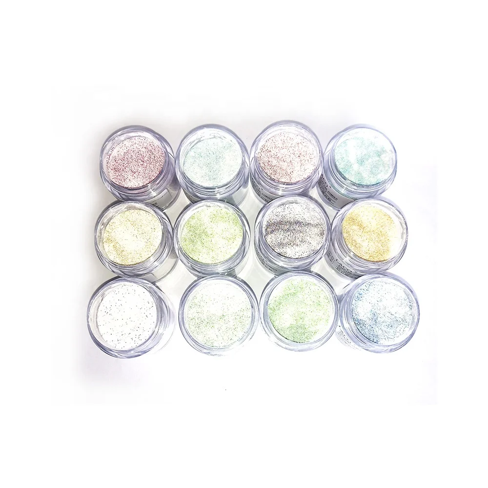 10g nail powder glitter sand 12 color 3 in 1 dipping powder acrylic polymer nail powder for nail art
