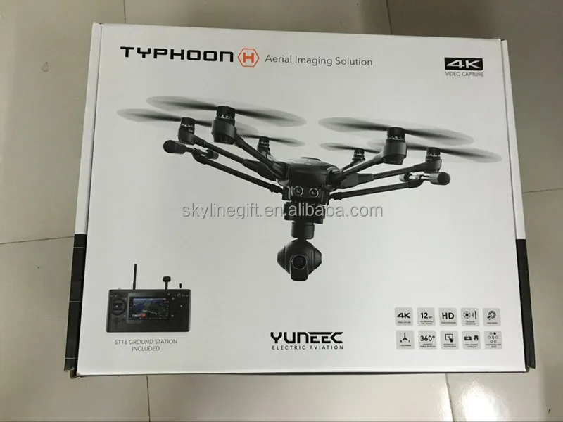 2016 Newest Yuneec Typhoon H 5.8G FPV With 4K Camera 3-Axis Gimbal 7-Inch Touchscreen RC Hexacopter drone RTF VS DJI Phantom 4