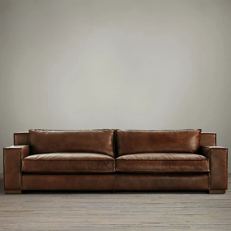 Classical Luxury Living Room Furniture Italian leather sofa
