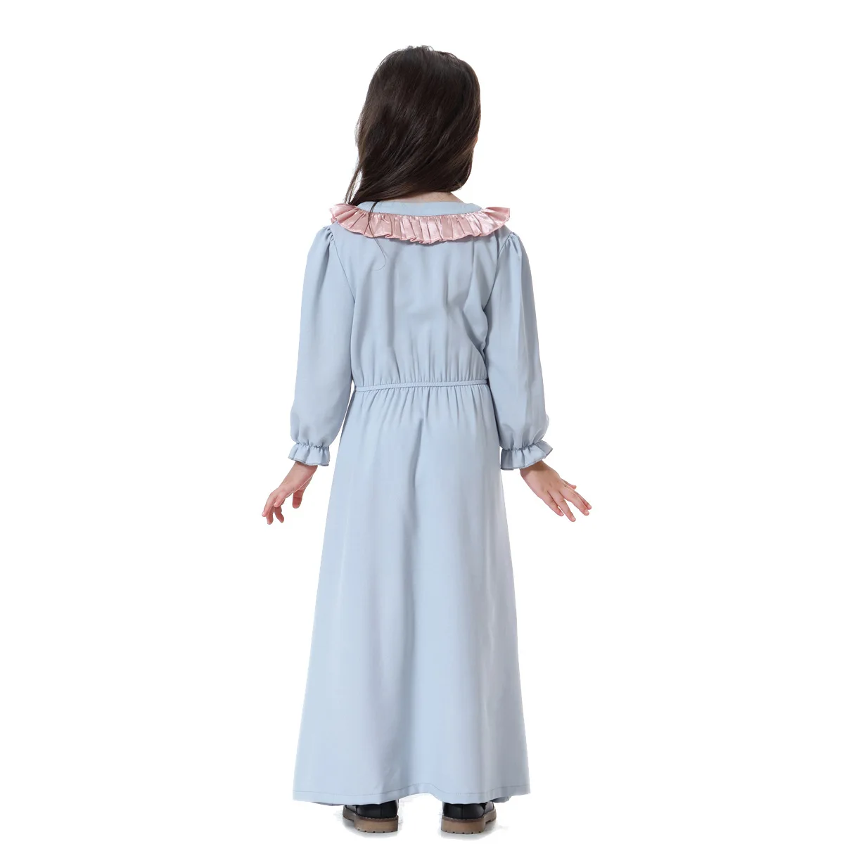JYS Wholesale Children Girl Muslim Long Dress Abaya Dubai for girls