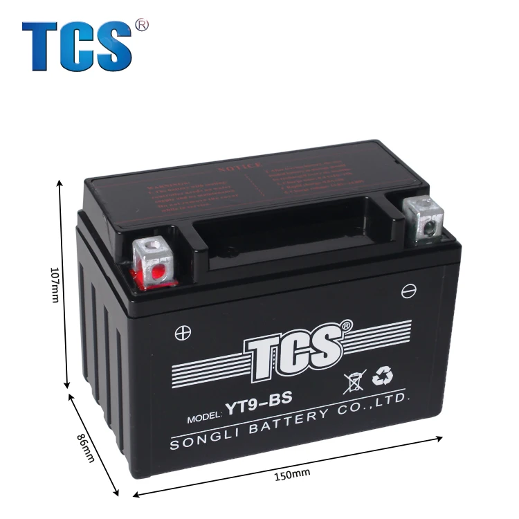 Long life high quality 12V 9AH motorcycle battery