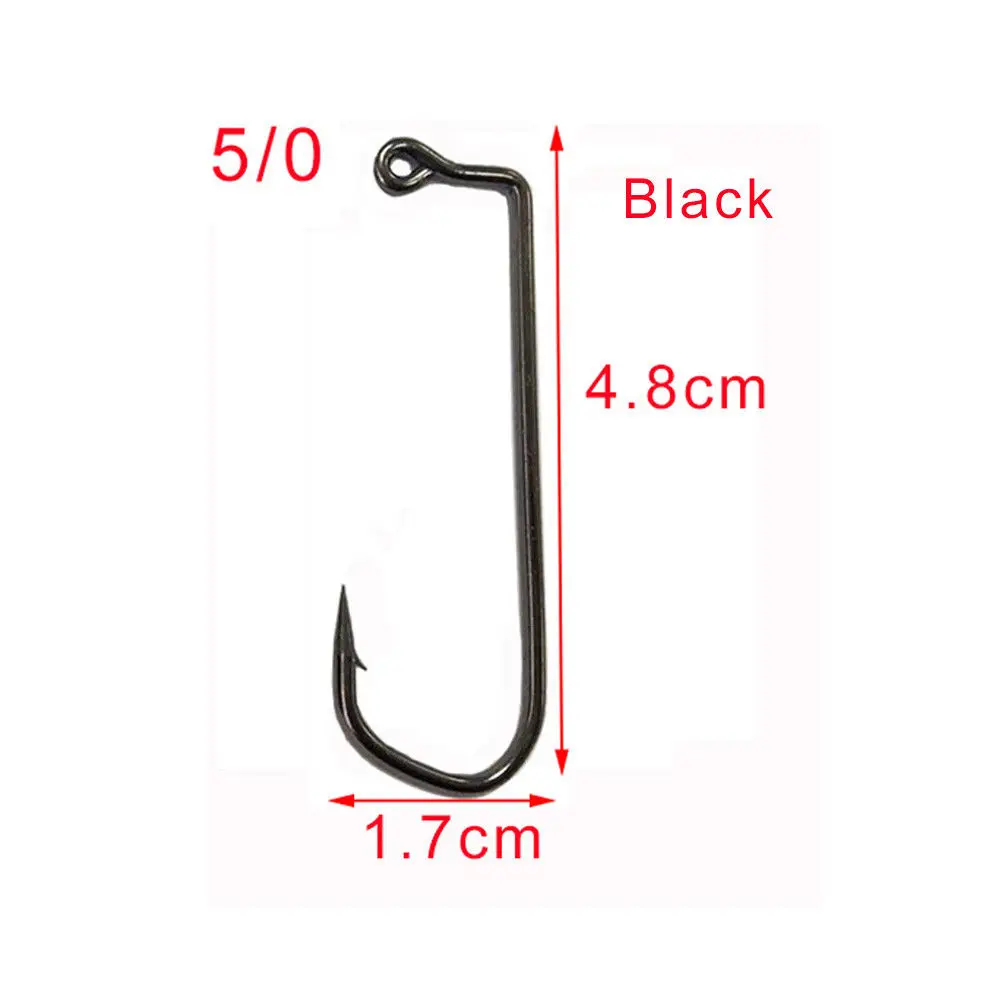 100pcs/bag Triangle Jig Big Fishing Hook 7150 Fishhook Saltwater Bass Bait Hooks Size 1/0-5/0