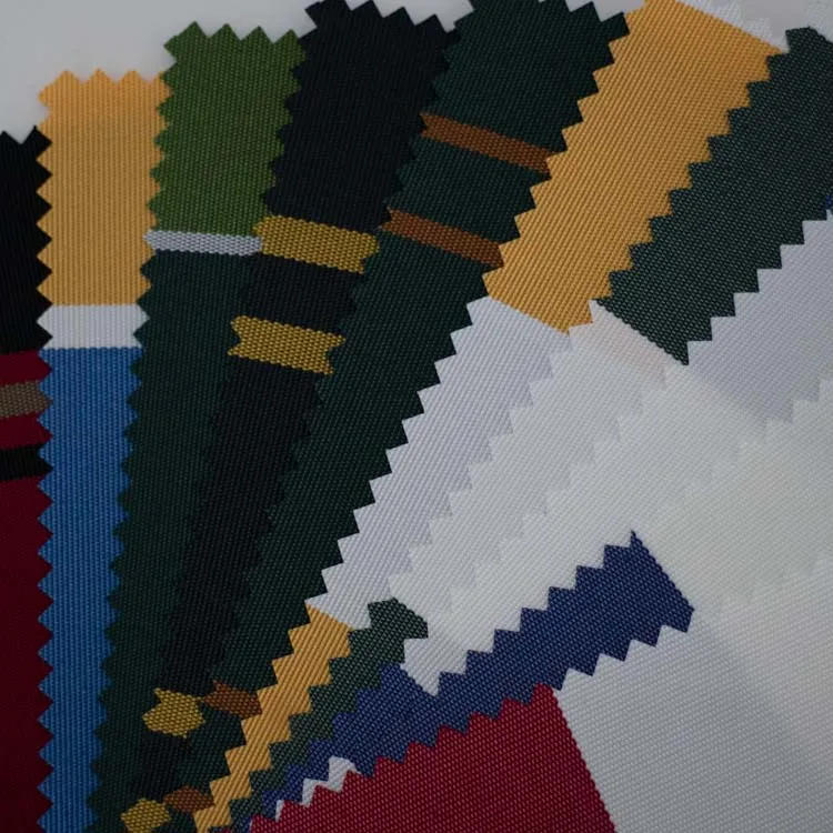 Good Quality Colour fastness Polyester PU Coated 600D Color Stripe Outdoors Oxford Fabric