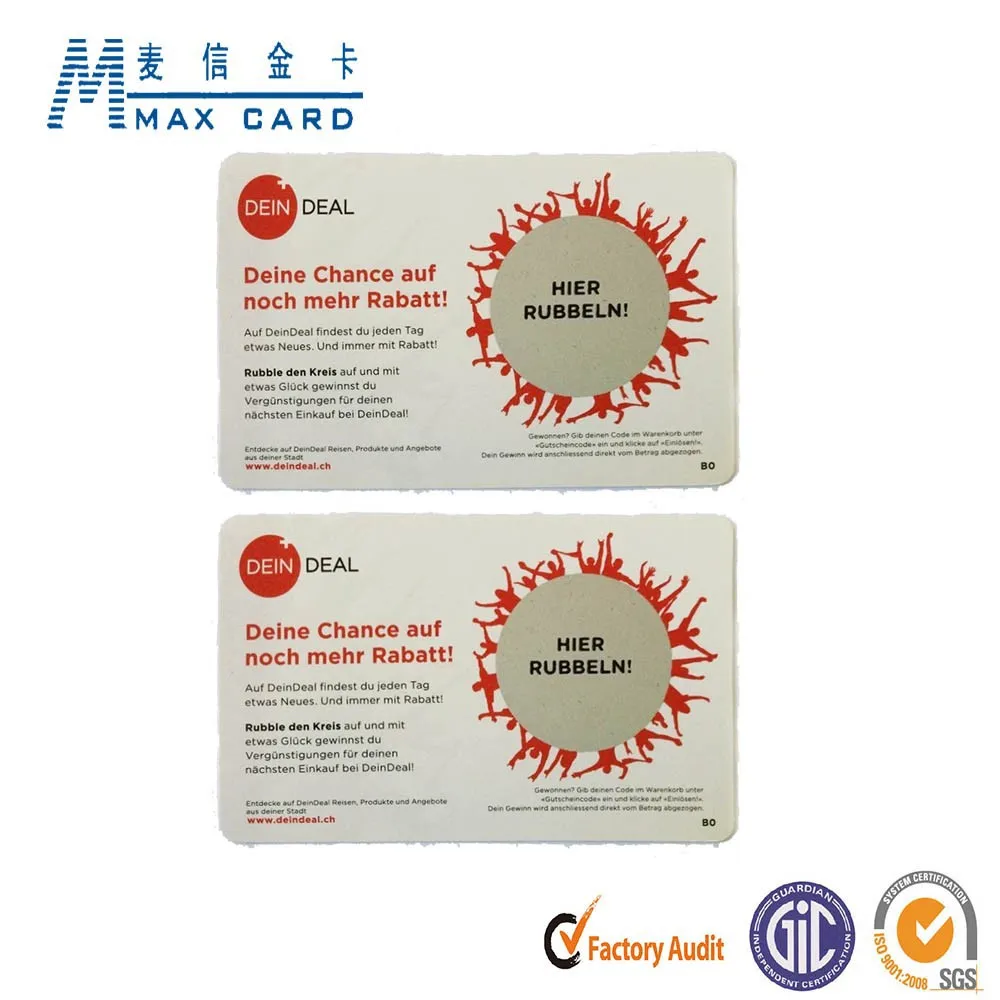 Scratch and Win Card