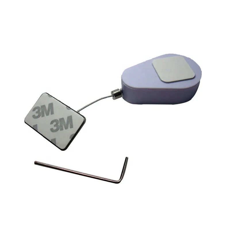 Anti-theft Pull Box Tear Drop Shape with Metal Retractable Metal Security Tether