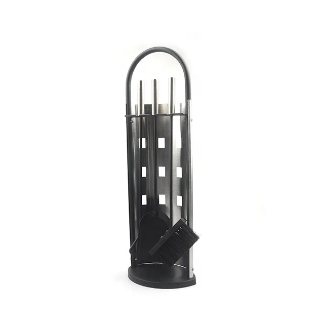 Stainless steel fireproof holder fireplace accessories fireplace tools set