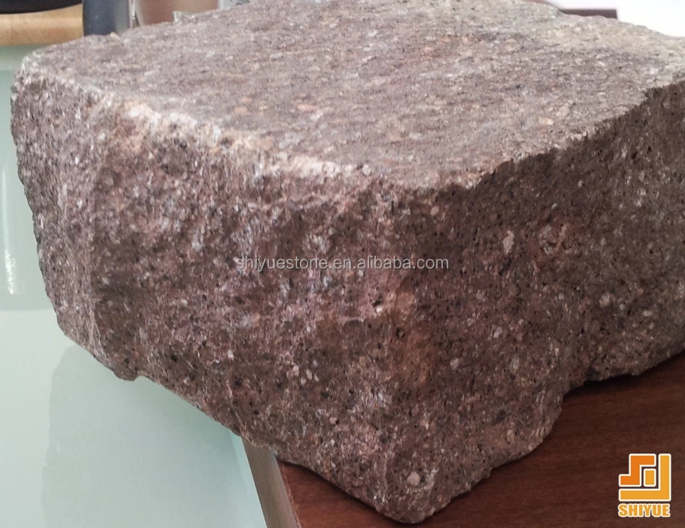 Булыжник G699 из красного гранита для мощения