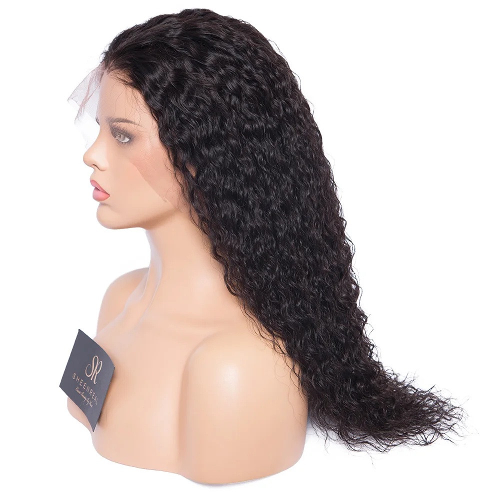 
New Arrival brazilian hair Water Wave wig 360 lace frontal wig with natural hairline 