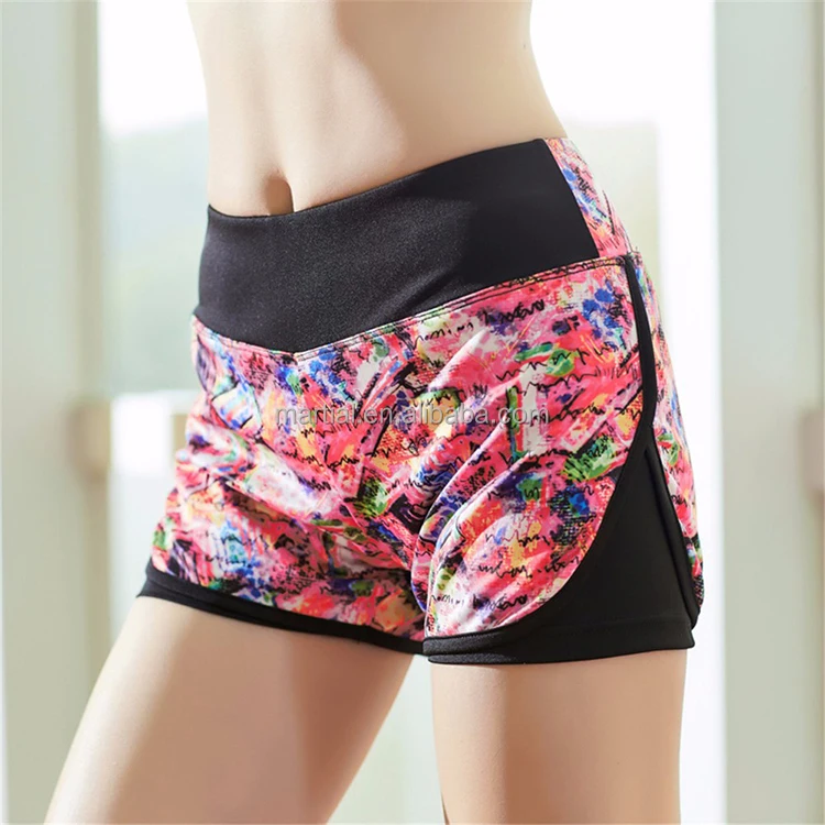 Hot sale Printed Wear yoga fitness sport Short shorts Woman