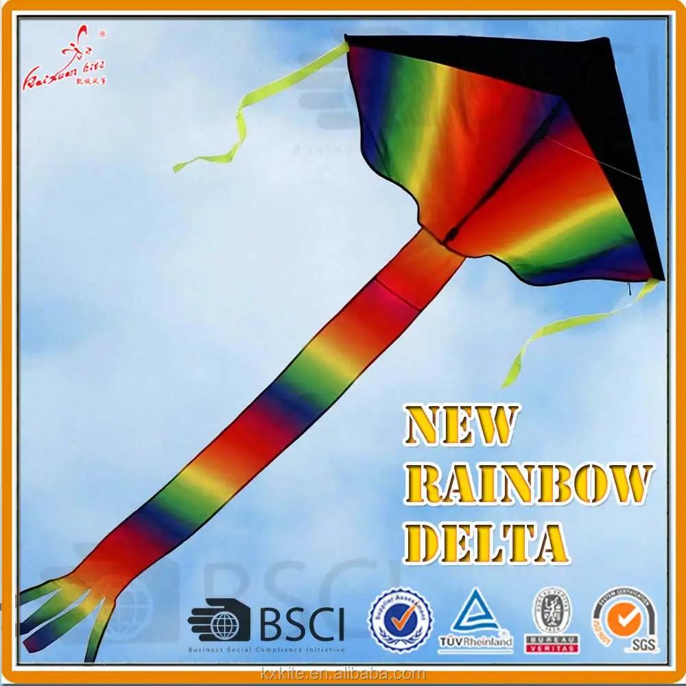 Large Rainbow Delta kite for kids