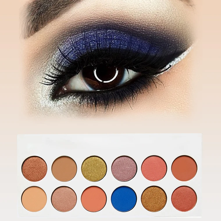Wholesale High Quality ISO 22716 Unbranded Your Own Brand Eyeshadow Palette Private Label Glitter Eyeshadow