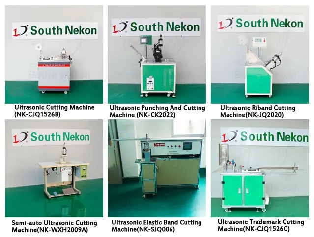 Manufacturing Plant Semi Auto Briefs Elastic Ribbon Ultrasonic Cutting Machine for Fabric