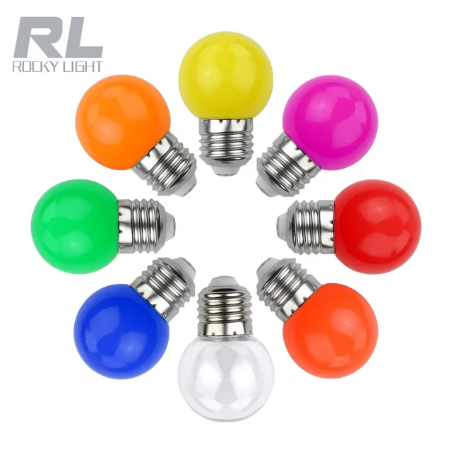 Декоративная светодиодная мини-лампа Rocky Light G45, 0,5 Вт, 1 Вт, 2 Вт, E27, B22