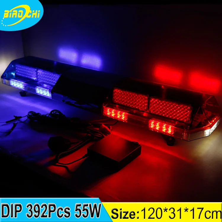 55 Вт/120 см IP65 аварийного предупреждение Универсальный потолочный полиции пожарной сигнализации светодиодной вспышки света